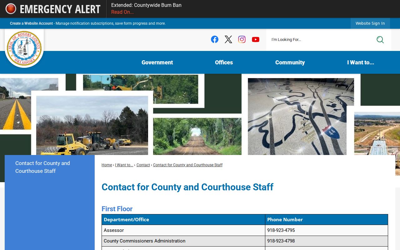 Rogers County courts and clerk contacts for bench warrants