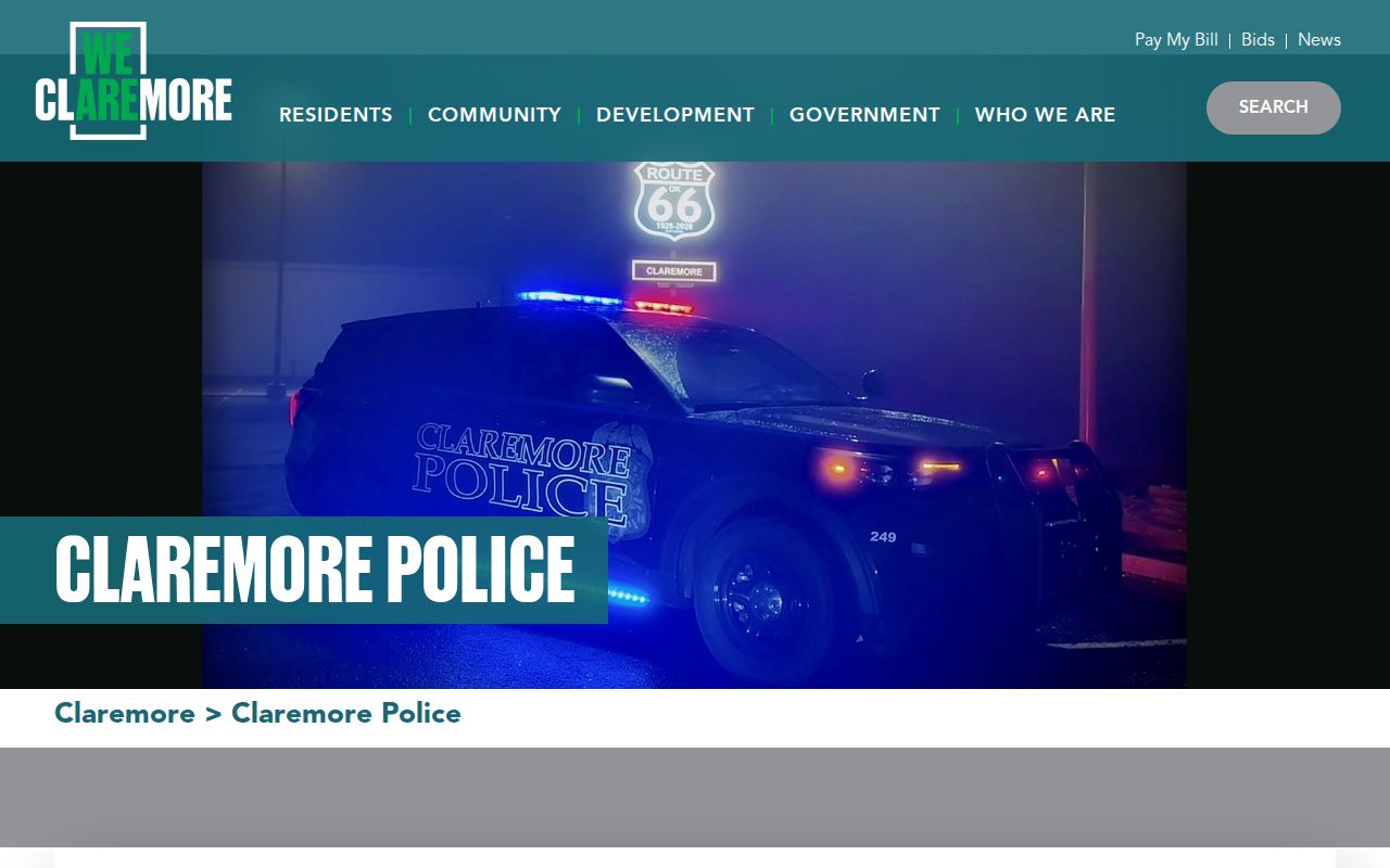 Claremore Police arrest warrant records route