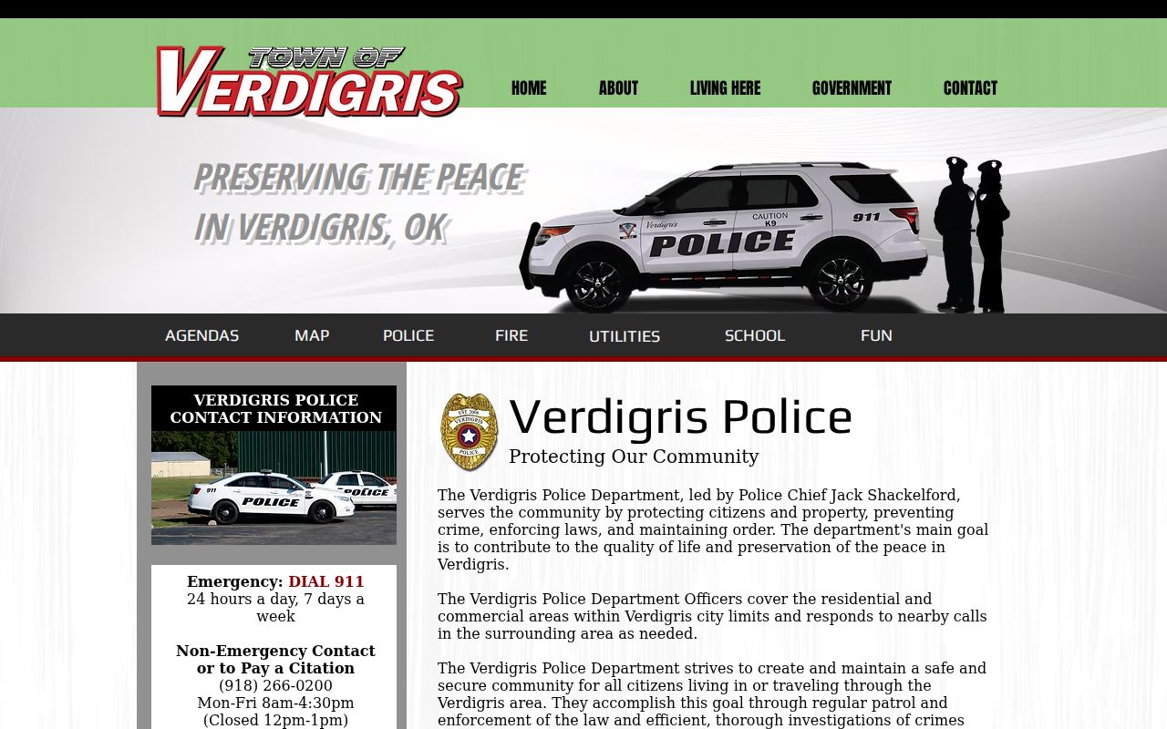 Verdigris Police and court route for warrant records